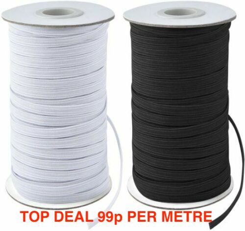 Flat elastic black - elastic,