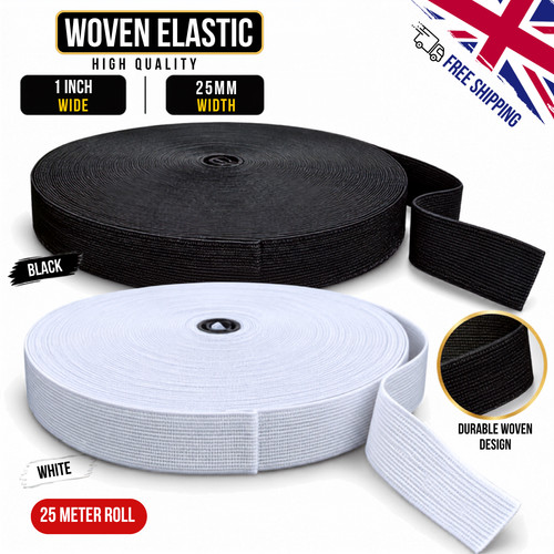 25mm inch woven elastic tape - 25mm,