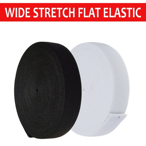 Stretch flat elastic black - elastic, &