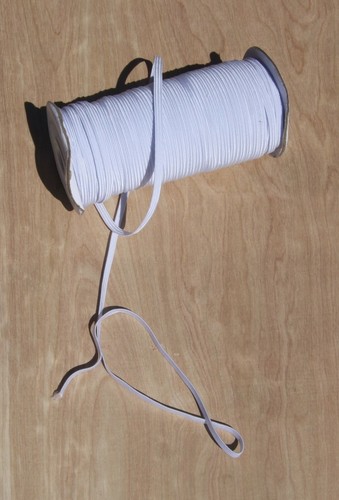 Flat thin white elastic - thin,