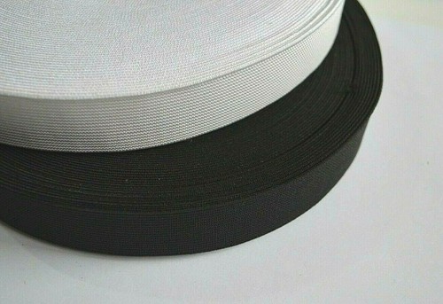 Flat elastic 25mm - inch, black