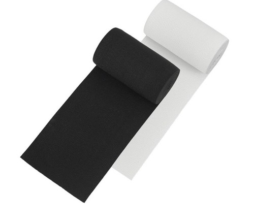 Black white 100mm elastic - 4",